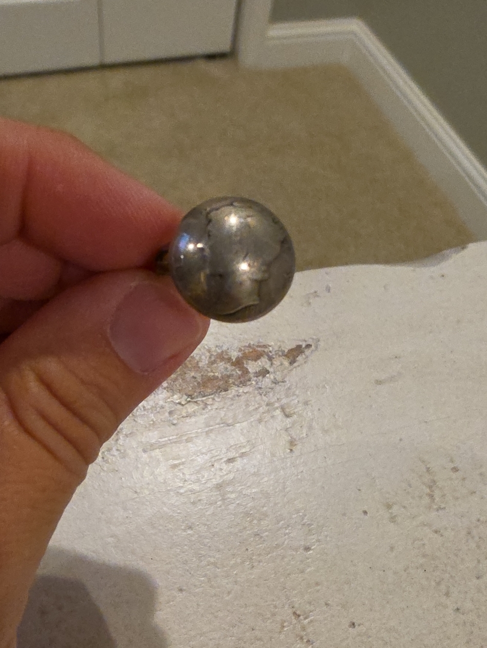 Sterling Silver Dome Mercury Dime Ring in Silver Size 5.5